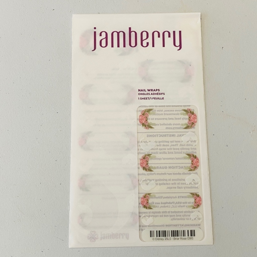 🆕 Jamberry Disney Sleeping Beauty BRIAR ROSE Full Sheet Nail Wraps - Picture 3 of 4